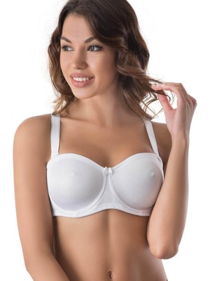 Giyim Beyaz Mı Emay 159 B Balenli Straplez Toparlayıcı Sütyen Beruflic