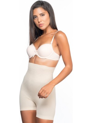 Giyim Ten Mı Emay 2075 Yüksek Bel Desenli Double Kısa Paça Korse Beruflic