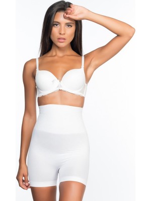 Giyim Beyaz Mı Emay 2075 Yüksek Bel Desenli Double Kısa Paça Korse Beruflic