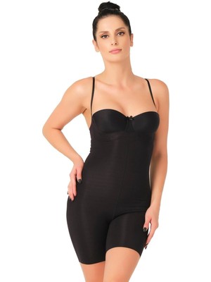 Giyim Siyah Mı Emay 2758 Lazer Kesim Göğsü Açık Boxer  Korse Beruflic