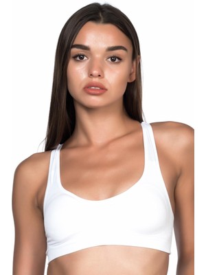 Giyim Beyaz Mı Emay 4025 Pedli Sporcu Büstiyer Beruflic