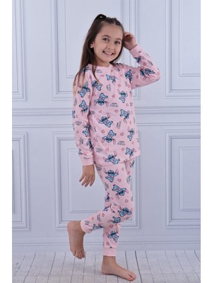 Stitch Baskılı Kız Pijama Takımı