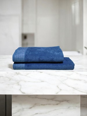 Nurpak Elmas %100 Pamuklu Banyo Havlu Takımı 50X90 ve 90X150 Havlu
