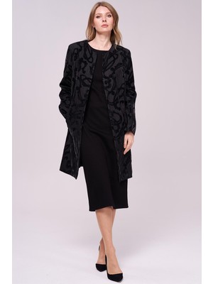 Journey O Yaka-Agraflı Uzun Ceket