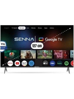Senna 50UQ9500F 50'' 127 Ekran Uydu Alıcılı 4K Ultra HD Google QLED TV