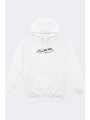 Via Atatürk Nakışlı 3 Iplik Şardonlu Kapüşonlu Sweatshırt Hoodıe | Vıa