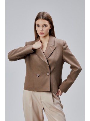 Bolivente Vizon Regular Fit Premium Kısa Kaşe Ceket