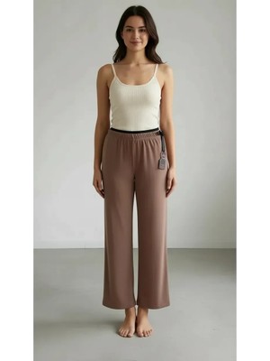 Mihra Kadın Kadife Boru Paça Rahat Kesim Pijama Alt