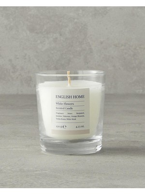 English Home Beyaz Çiçekler Kokulu Mum 120 gr  (31.12.2025)