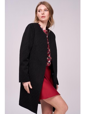 Journey O Yaka-Agraflı Uzun Ceket