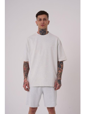 Machinist Erkek Basic Yıkamalı Relaxed Tişört Uzay Grisi Efektli