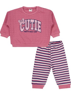Civil Baby Cutıe Nakışlı 6-18 Ay Takım - Pembe 9-12 Ay