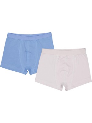 Civil Boys Mavi-Gri 2-12 Yaş Erkek Çocuk 2'li Boxer - Standart 2-3 Yaş