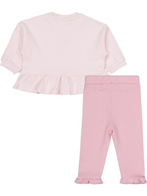 Civil Baby Balerin Nakışlı 6-18 Ay Takım - Pembe 6-9 Ay