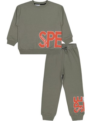 Civil Boys Sped Baskılı 6-9 Yaş Eşofman Takımı - Haki 7-8 Yaş