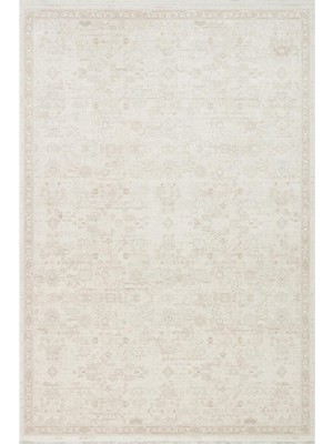 Akbel Halı Leona LNA 05 Krem - Modern Tasarım Toz Tutmayan Yumuşak Tuşeli Makine Halısı