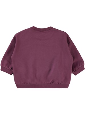 Civil Baby Civil Basic Kalp Etiketli 6-18 Ay Sweatshirt - Lila 18-24 Ay