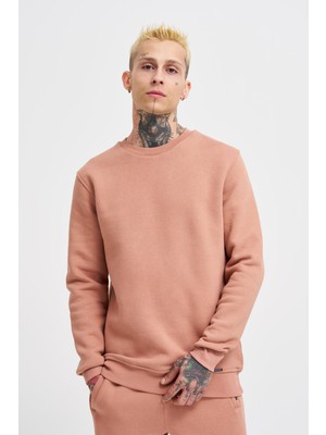 Machinist Erkek Regular Bisiklet Yaka Basic Sweatshirt Bakır