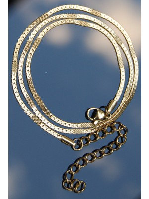 Rua Jewelry Çelik Italyan Ezme Sarmal Işlemeli Kolye 2 mm Altın Renk | Kararmaz ,unisex ,2 Yıl Garantili