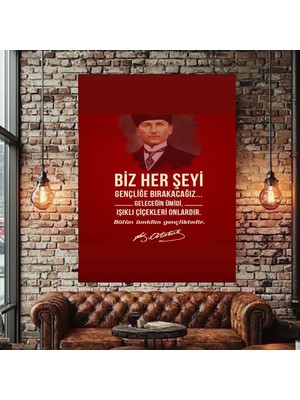 Özkacar Group Ümidim Gençliktedir2 Kanvas Tablo Ev Duvar Salon Ofis Dükkan Iş Yeri Hediyelik Dekarasyon Süsü