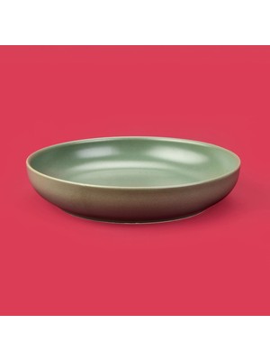 Matmel Kitchen Nordic Çukur Yemek Tabağı - Yeşil - 22 cm