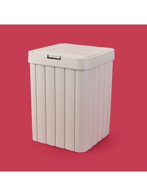 Gondol Çöp Kovası - Bej - 28 cm