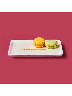 Matmel Kitchen Love Nature Servis Tabağı - Sarı / Mavi - 13X18 cm