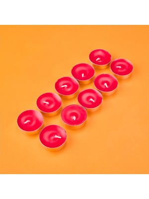 Mumsan 10'lu Tealight Mum - Kırmızı - 3,8 cm