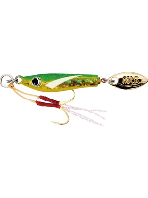 Magbite Chirimen Jig 2gr #08 Green Gold Fin Glow