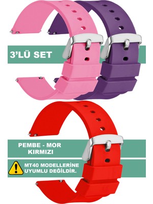 Trendburada Tcl Mt42 Mt42x Mt43 Mt46-Slazenger Akıllı Çocuk Saatleriyle Uyumlu Silikon Saat Kordonu Kayışı