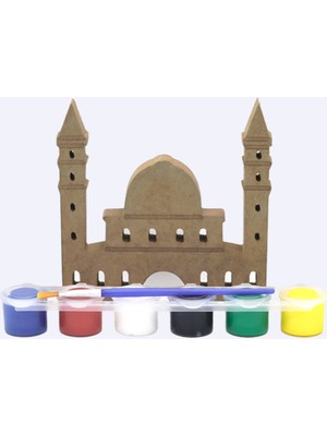 DES18 Ayasafya Camii 15 cm 18 mm Ramazan Ayına Özel Ahşap Boyama Etkinliği, Ramazan Süslemesi