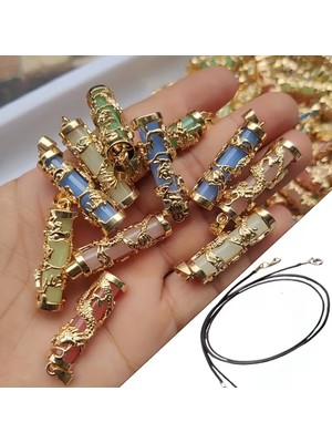 İyotek Trend Ejderha Figürlü Kapsül Kolye Ucu - Neon Işıklı / Farklı Renk Seçenekli Charm