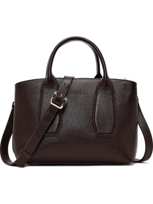 Derimod Kadın Kahverengi Uzun Askılı Deri Kol Çantası 25ABD2300FT