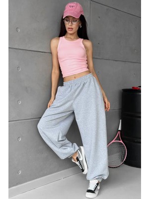 Vladivosto Paçası Lastikli Bol Kalıp Oversize Baggy Yüksek Bel Eşofman Altı