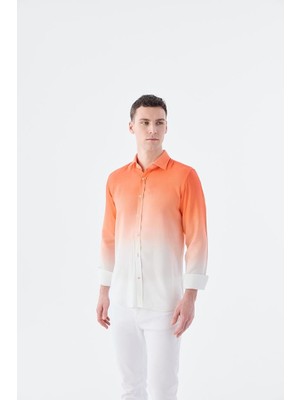 Jakamen Turkuaz Comfort Fit Düğmeli Yaka Kolay Ütülenebilir Gömlek