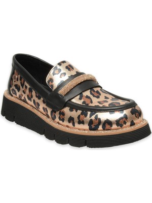 Mammamia D25YA-3740Z Günlük Leopar Kadın Ayakkabı