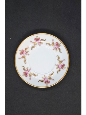 Abbetc Pembe Çiçek Dekorlu Minik Sunumluk Tabak 9.5 cm