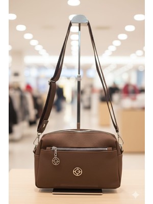 Linas Collection Kadın Minimalist Dokulu 3 Bölmeli Kol ve Omuz Çantası