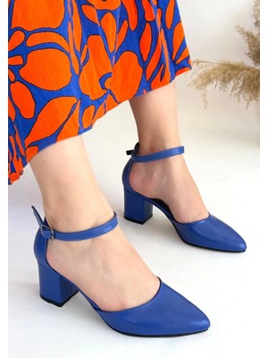isiltikidsmoda Mulen Mavi Cilt Topuklu Ayakkabı