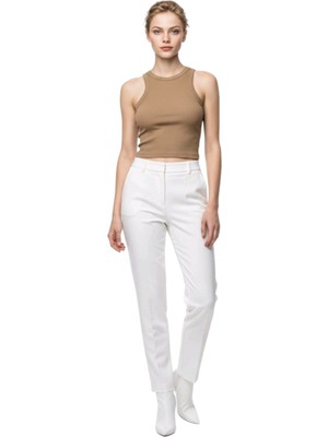 The Crow Kadın Sıfır Kol Fitilli Crop Atlet