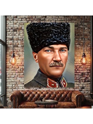 Özkacar Group Atatürk Portresi 7 Kanvas Tablo Ev Duvar Salon Ofis Dükkan Iş Yeri Hediyelik Dekarasyon Süsü