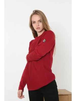 Biskilet Yaka Kolu Armalı - Kırmızı