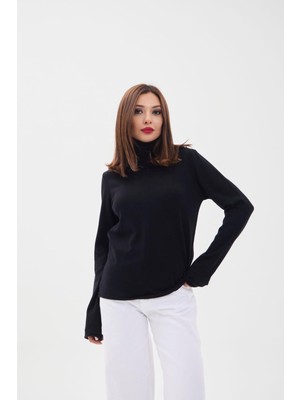 4214 Triko Düz Balıkçı Salaş-Siyah