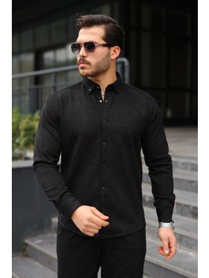 Erkek Uzun Kollu Süet Gömlek