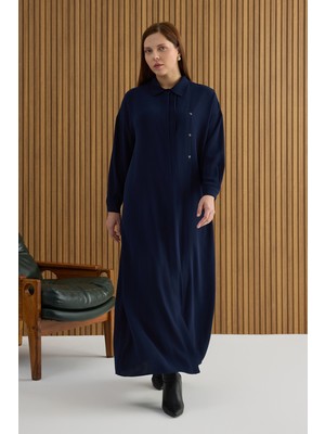 Aker Lacivert Koza Logolu Elbise