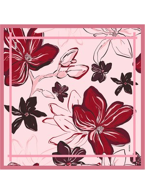 Arancia Kırmızı 90X90 Ipek Twill Eşarp