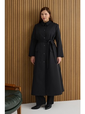 Aker Siyah Cotton Pardösü