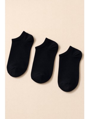 Kadın 3'lü Basic Step Çorap Siyah
