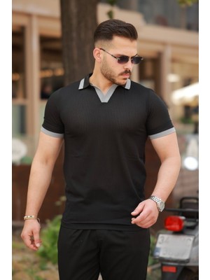 Erkek Hemşire Yaka Kısa Kollu Tişört