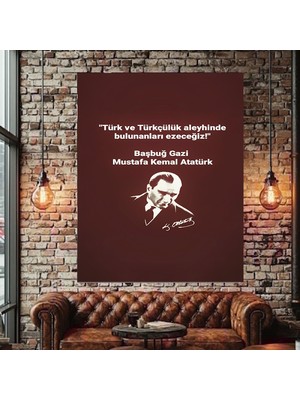 Özkacar Group Türkçülük Söz Kanvas Tablo Ev Duvar Salon Ofis Dükkan Iş Yeri Hediyelik Dekarasyon Süsü